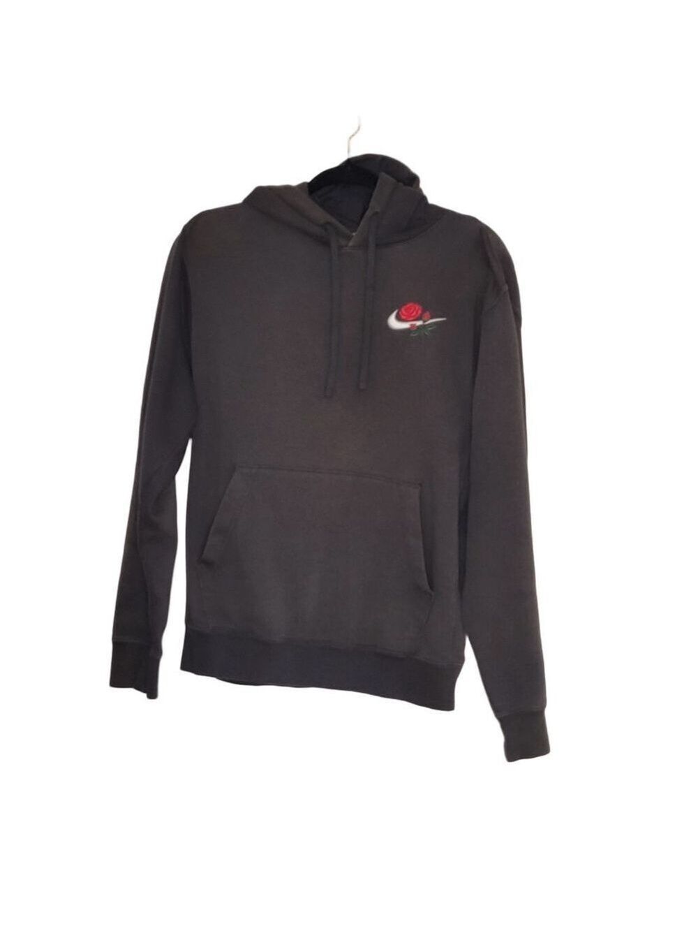 Nike Gray Rose Embroidered Hoodie Small
